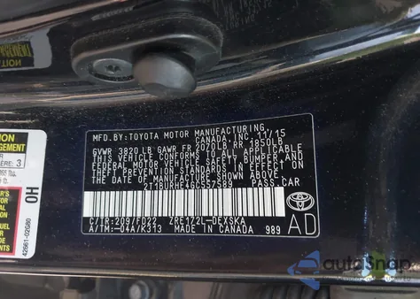 2016 Toyota Corolla S W/Special Edition Pkg from USA, damaged, VIN 2T1BURHE4GC557589